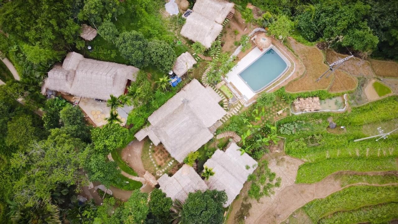 Vila Puluong Bamboo Huong Ba Thuoc Exteriér fotografie
