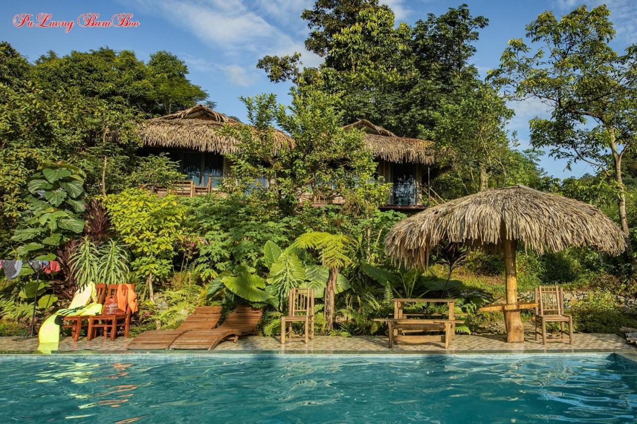Vila Puluong Bamboo Huong Ba Thuoc Exteriér fotografie