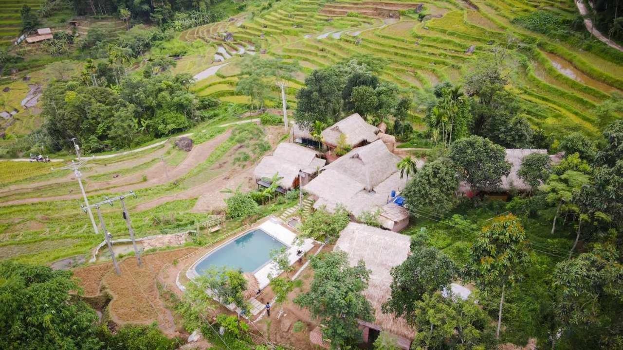 Vila Puluong Bamboo Huong Ba Thuoc Exteriér fotografie
