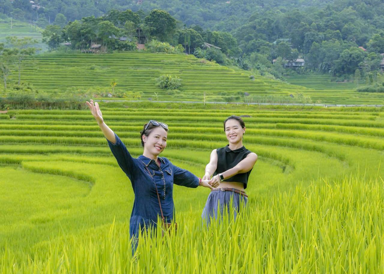 Vila Puluong Bamboo Huong Ba Thuoc Exteriér fotografie