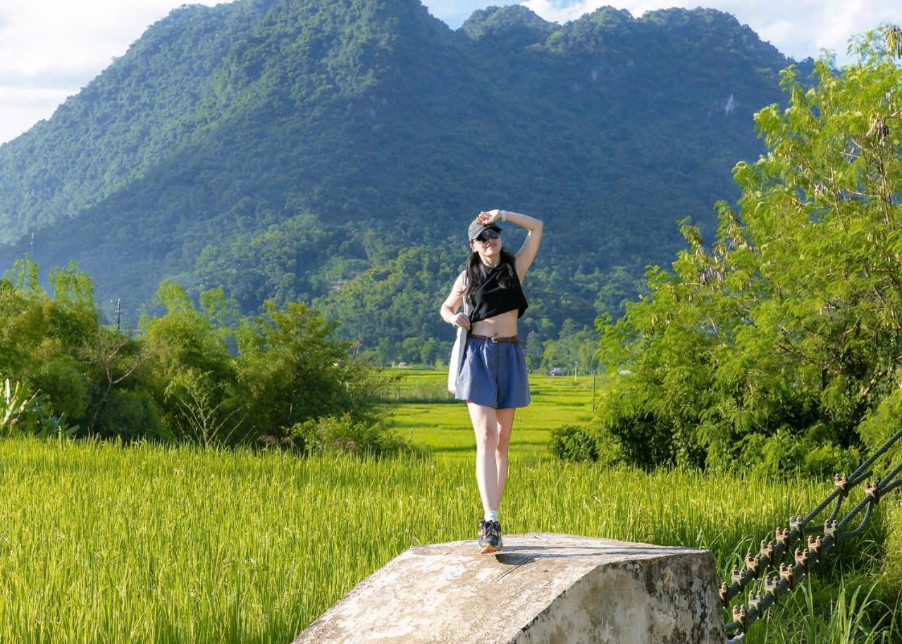 Vila Puluong Bamboo Huong Ba Thuoc Exteriér fotografie